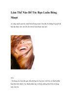 Làm Thế Nào Để Tóc Bạn Luôn Bóng Mượt ppt