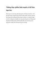 Những thực phẩm lành mạnh có thể làm bạn béo docx