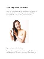“Nền tảng” chăm sóc tóc khô pdf