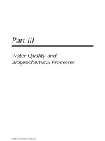 WETLAND AND WATER RESOURCE MODELING AND ASSESSMENT: A Watershed Perspective - Chapter 10 potx