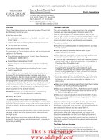 PART 1: INSTRUCTIONS TO THE CHURCH AUDITING DEPARTMENT Ward or Branch Financial Audit pptx