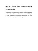 90% bạn gái cho rằng: Tóc đẹp tạo tự tin trong giao tiếp pptx