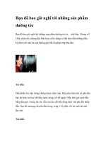 Bạn đã bao giờ nghĩ tới những sản phẩm dưỡng tóc pot