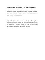 Bạn đã biết chăm sóc tóc nhuộm chưa? potx