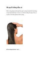 Bí quyết dùng dầu xả docx