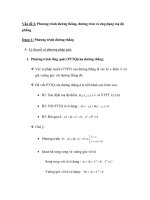 Vấn đề 2: Phương trình đường thẳng, đường tròn và ứng dụng toạ độ phẳng pptx