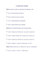 CÂU HỎI TRẮC NGHIỆM (P4) docx