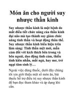 Món ăn cho người suy nhược thần kinh doc