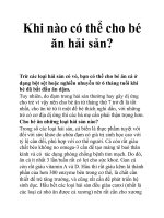 Khi nào có thể cho bé ăn hải sản? doc