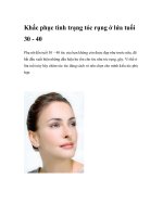 Khắc phục tình trạng tóc rụng ở lứa tuổi 30 - 40 docx