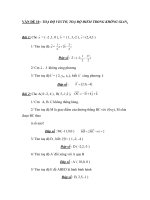 VẤN ĐỀ 10 : TOẠ ĐỘ VECTƠ, TOẠ ĐỘ ĐIỂM TRONG KHÔNG GIAN potx
