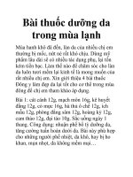 Bài thuốc dưỡng da trong mùa lạnh pot