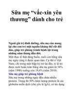 Sữa mẹ “vắc-xin yêu thương” dành cho trẻ docx