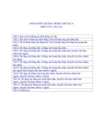 PHÂN PHỐI CHƯƠNG TRÌNH THỂ DỤC 6 ppt