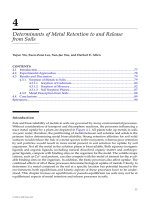 ENVIRONMENTAL RESTORATION of METALSCONTAMINATED SOILS - CHAPTER 4 potx