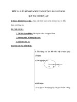 TIẾT 54 : C ÂN BẰNG CỦA MỘT VẬT CÓ TRỤC QUAY CỐ ĐỊNH QUY TẮC MÔMEN LỰC potx