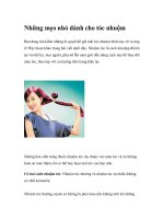 Những mẹo nhỏ dành cho tóc nhuộm ppt