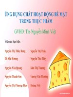 chất hoạt động bề mặt trong thực phẩm-ĐH Công nghiệp Hn potx