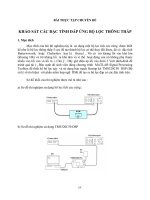 Bài thực tập chuyên đề Khảo sát các đặc tính đáp ứng bộ lọc thông tháp ppt
