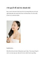 4 bí quyết để mái tóc nhanh dài pptx