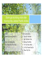 Đánh giá hệ thống nhận diện thương hiệu jetstar pacific airline