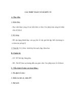 CÁC PHÉP TOÁN VỀ SỐ HỮU TỈ docx