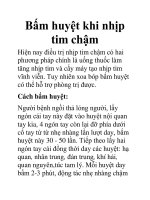 Bấm huyệt khi nhịp tim chậm ppt