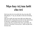 Mẹo hay trị tưa lưỡi cho trẻ pot