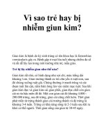 Vì sao trẻ hay bị nhiễm giun kim? doc