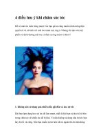 4 điều lưu ý khi chăm sóc tóc pot