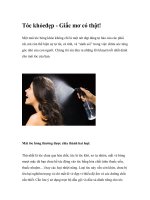 Tóc khỏeđẹp - Giấc mơ có thật! ppt