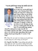 Vaccin phối hợp mang lại nhiều lợi ích cho trẻ em docx