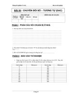 Báo cáo thí nghiệm-Bài 5: Khảo sát bộ biến đổi-Tương tự ppt