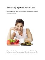 Ăn Sao Giúp Bạn Giảm Và Giữ Cân? pot