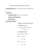 TIẾT 71&72 : ĐỊNH LUẬT BẢO TOÀN CƠ NĂNG doc