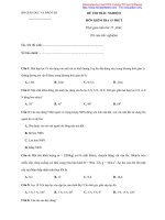 Đề kiểm tra trắc nghiệm môn vật lý 10 docx