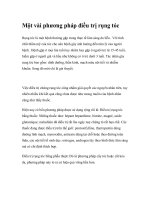 Một vài phương pháp điều trị rụng tóc pot