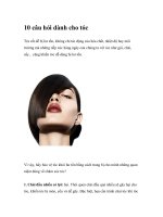 10 câu hỏi dành cho tóc ppt