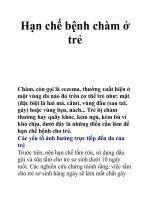Hạn chế bệnh chàm ở trẻ pot