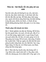 Món ăn - bài thuốc tốt cho phụ nữ sau sinh pdf