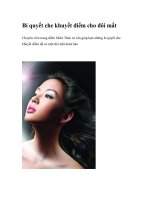 Bí quyết che khuyết điểm cho đôi mắt pptx