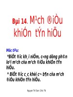 Giáo án điện tử công nghệ: Điều khiển tín hiệu ppt