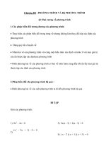 Chương III : PHƯƠNG TRÌNH VÀ Hệ PHƯƠNG TRÌNH pdf