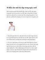 10 điều cho mái tóc đẹp trong ngày cưới ppt