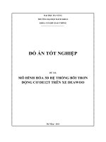 Mô hình hóa 3d hệ thống bôi trơn động cơ DE12T trên xe DEAWOO