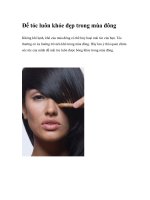 Để tóc luôn khỏe đẹp trong mùa đông pot