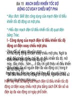 Giáo án điện tử công nghệ: Điều khiển tốc độ động cơ docx