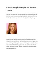 Cafe và bí quyết dưỡng tóc của Jennifer Aniston potx