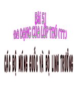 Giáo án điện tử môn môn sinh học: bộ móng guốc và linh trưởng pptx