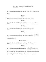 VẤN ĐỀ 3: ỨNG DỤNG CỦA TÍCH PHÂN potx